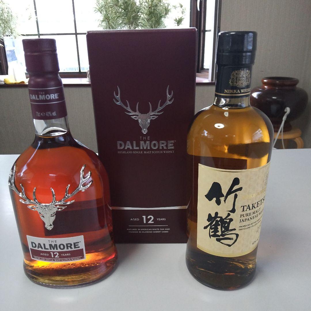竹鶴na,ダルモア12年,それぞれ700ml.