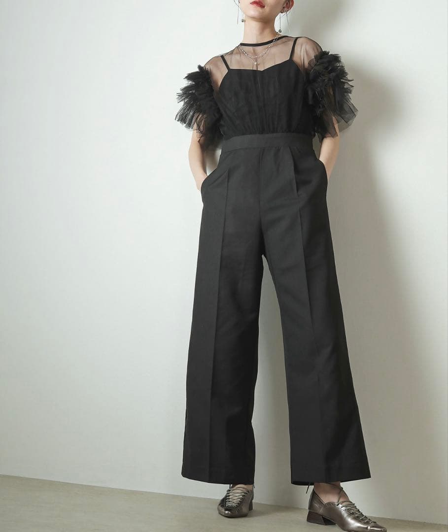 kana チュール ティアード オールインワン　結婚式お呼ばれ