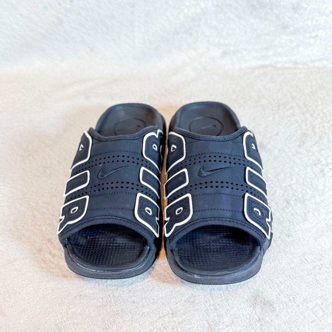 NIKE エアモアアップテンポ スライド サンダル 25cm 黒