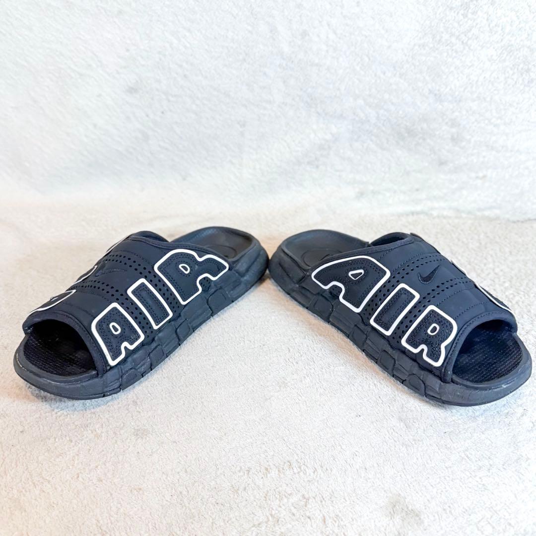 NIKE エアモアアップテンポ スライド サンダル 25cm 黒