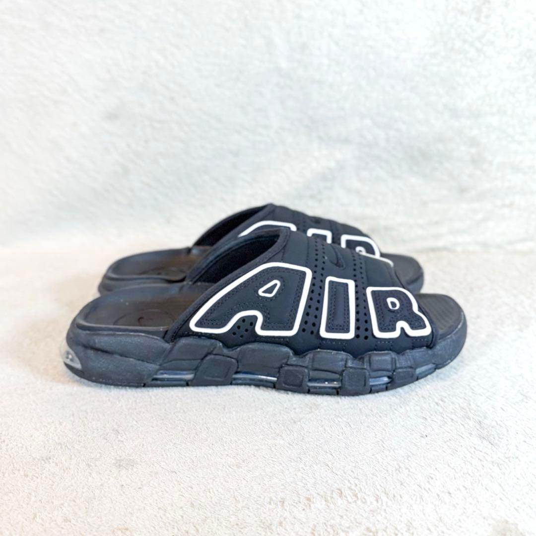 NIKE エアモアアップテンポ スライド サンダル 25cm 黒