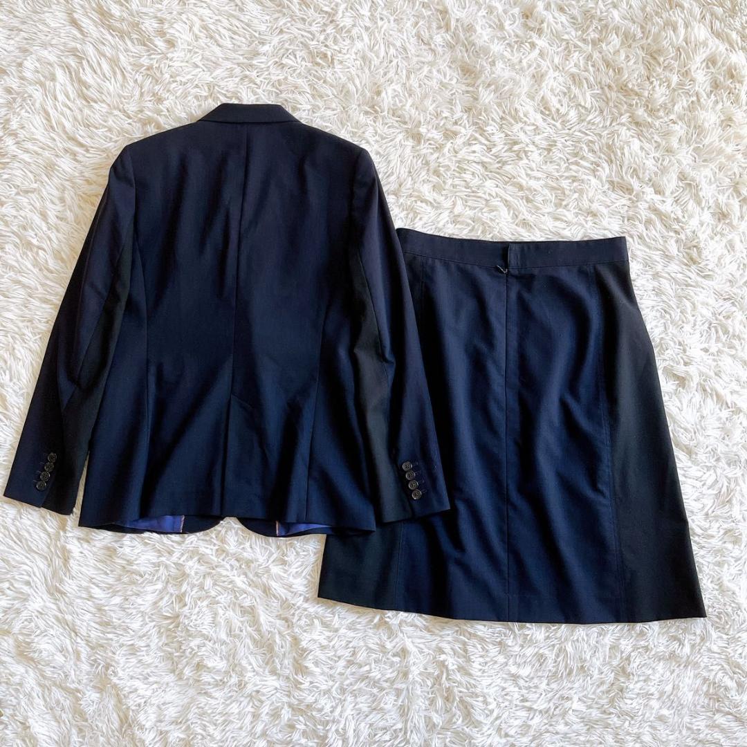 ＊大きいサイズ【ポールスミス】スカートスーツ　バイカラー　42 レディース