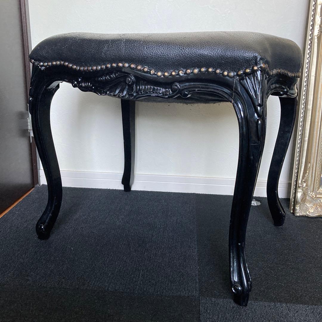 ロココ調　アンティーク 猫脚スツール