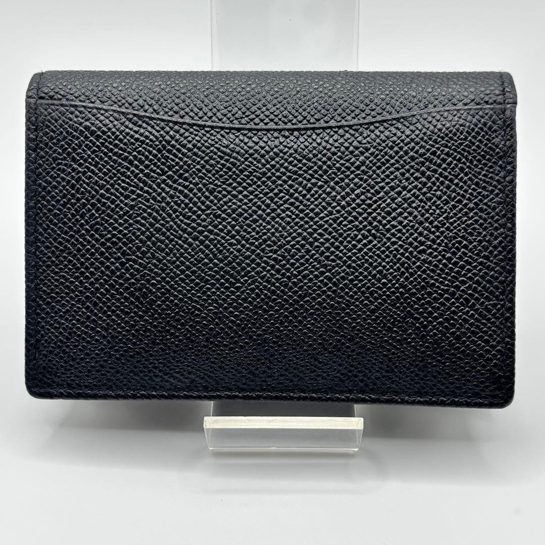 【美品】ブルガリ 名刺入れ カードケース ブルガリマン サークルロゴ 黒