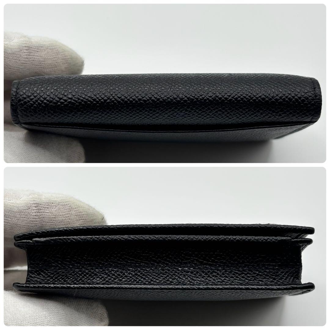 【美品】ブルガリ 名刺入れ カードケース ブルガリマン サークルロゴ 黒