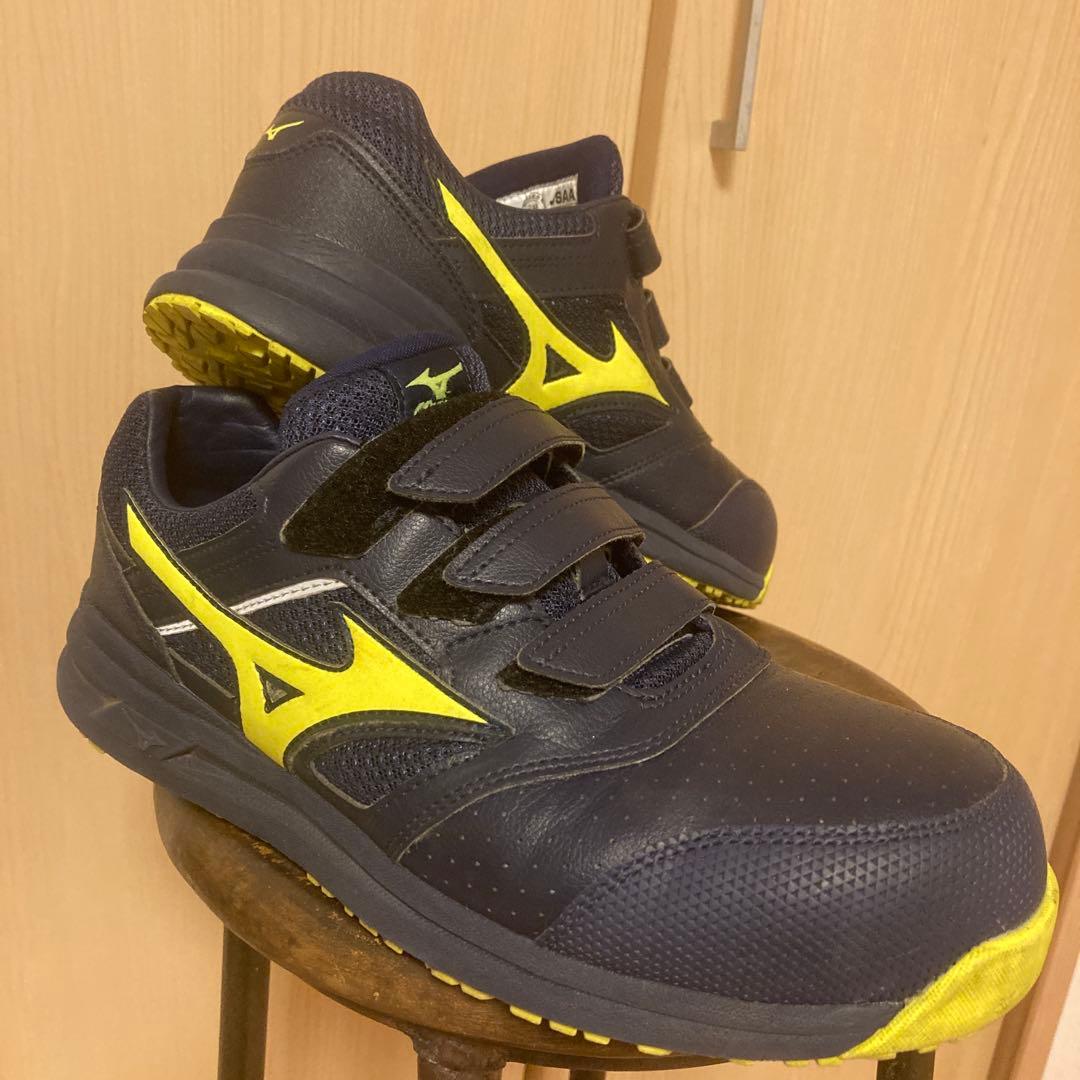 Mizuno ネイビー/イエロー 安全靴