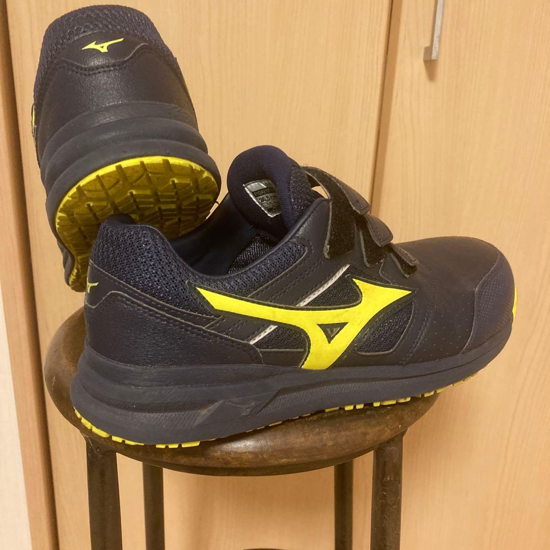 Mizuno ネイビー/イエロー 安全靴