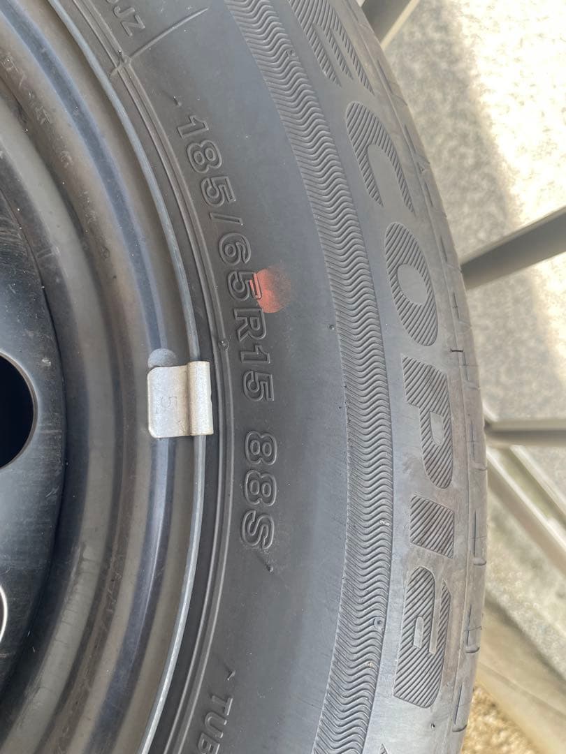 トヨタ 新型シエンタ純正15インチ スチールホイール、タイヤ２本