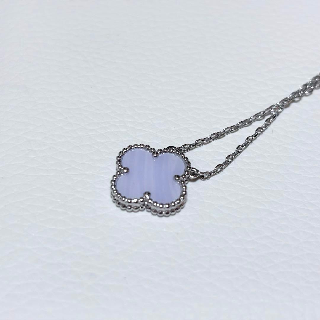 マ*ミ様 クローバー カルセドニー　ネックレス シルバー