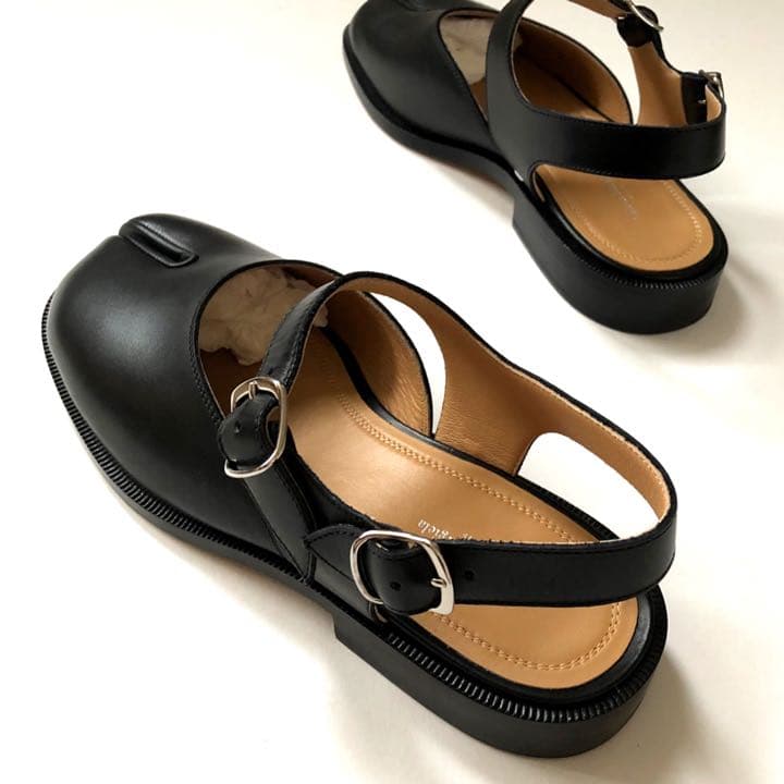 新品/42 メゾン マルジェラ TABI 足袋 タビ サンダル ブラック 黒