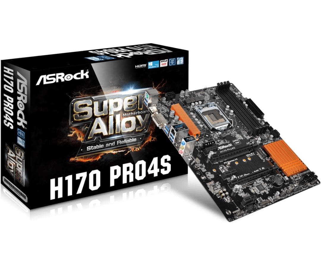 マザーボード ASRock H170 Pro4+CPU i7-7700 +メモリ