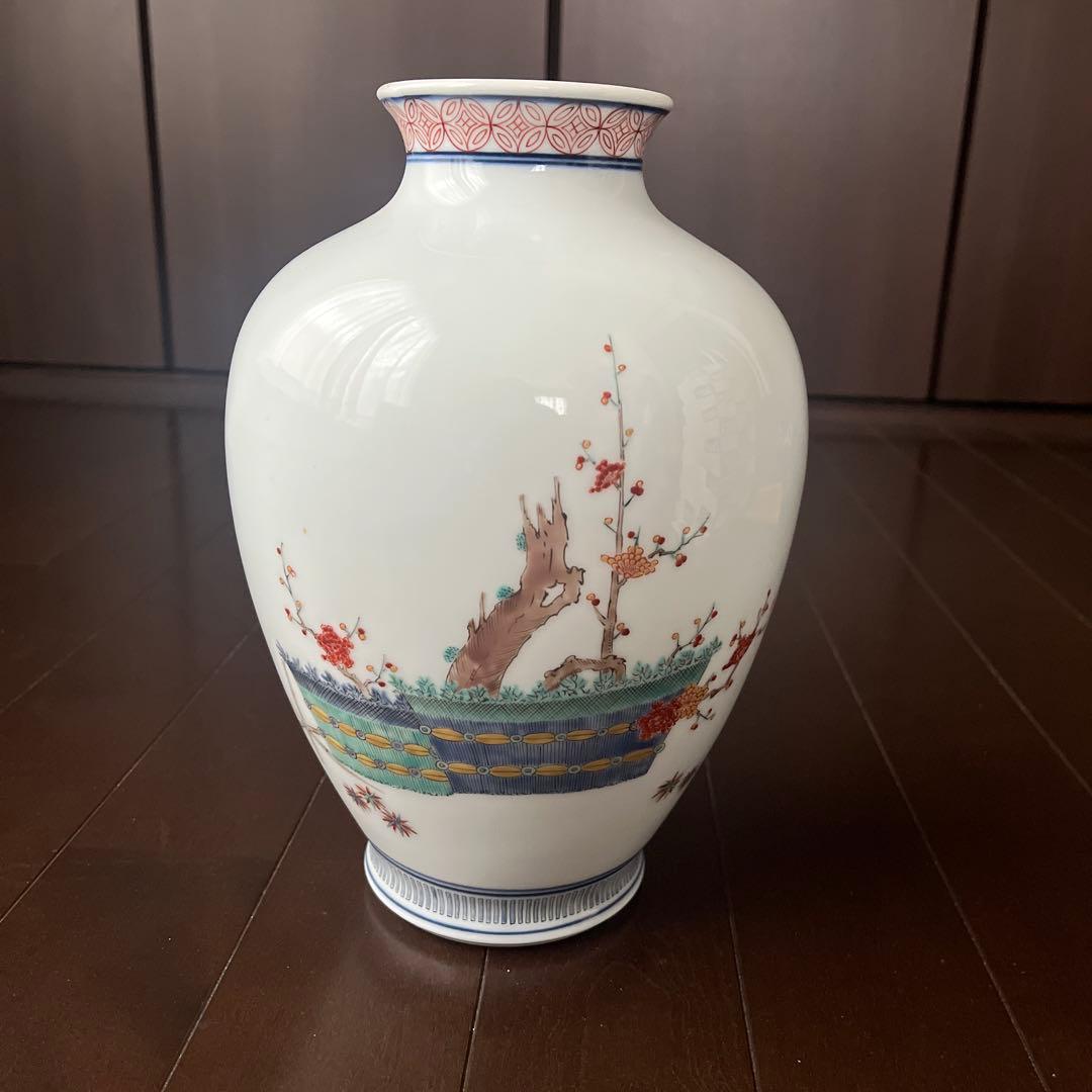 酒井田柿右衛門　二重角福　花瓶