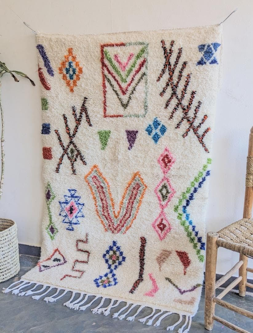 【限定セール】新品-モロッコラグ アジラルラグ-No6 104×161