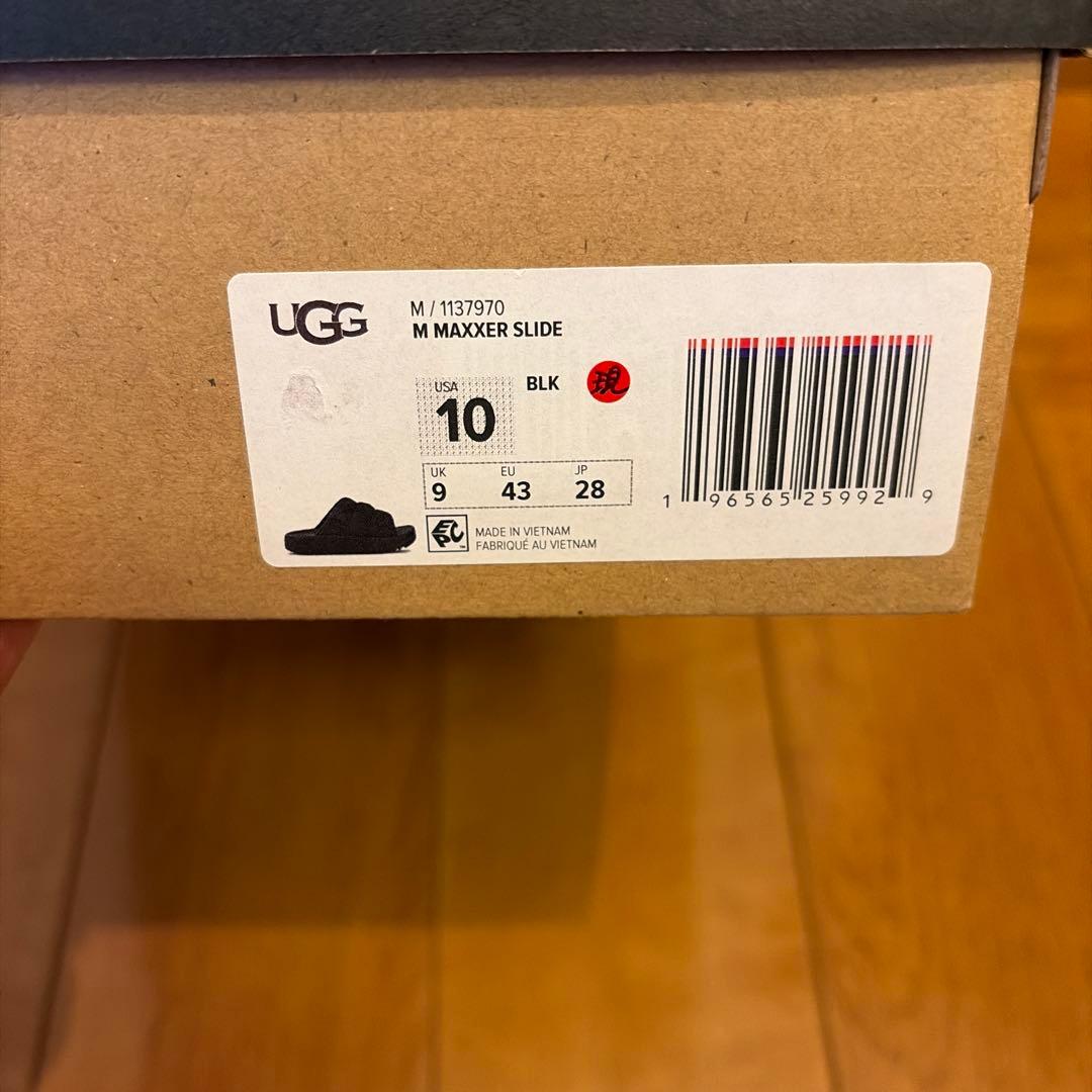 UGG M Maxxer Slide ブラック 10 フクスケ