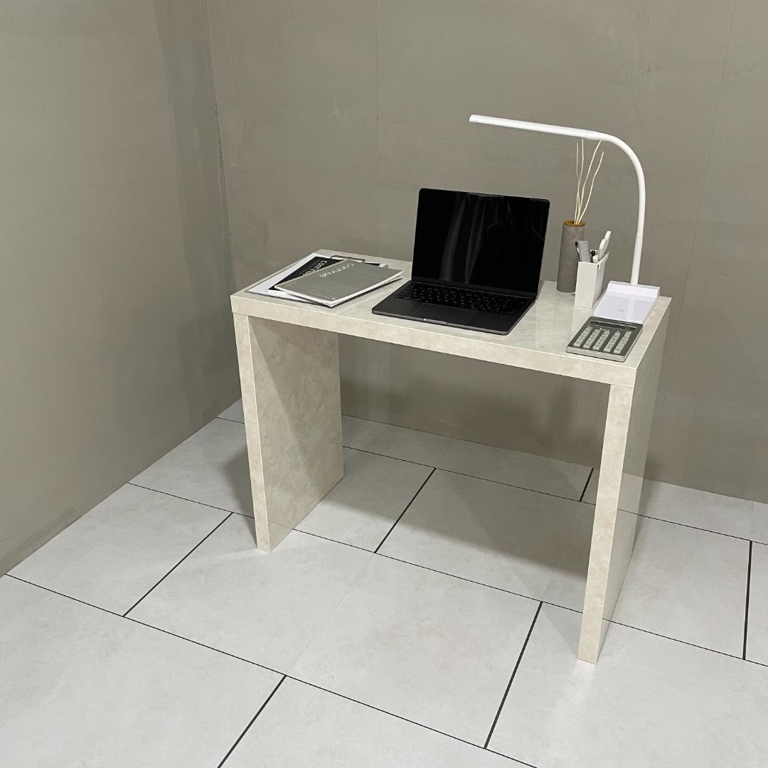 テーブル 中 大理石調デスク 大理石風 ホワイト 白