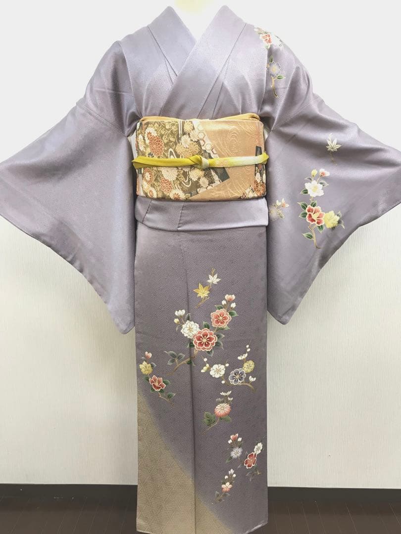 梅乃【118】正絹　訪問着　フルセット　裄67 七五三　お宮参り　結婚式