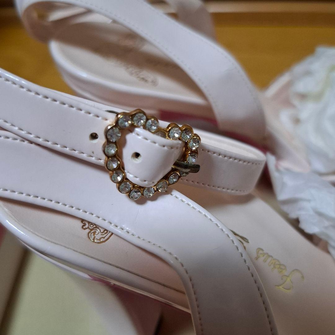 Jesus Diamante リボンストラップサンダル