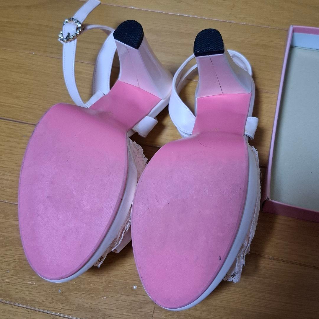 Jesus Diamante リボンストラップサンダル