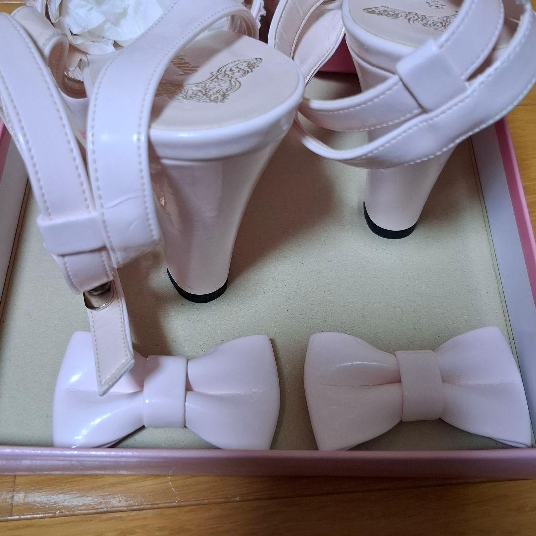 Jesus Diamante リボンストラップサンダル