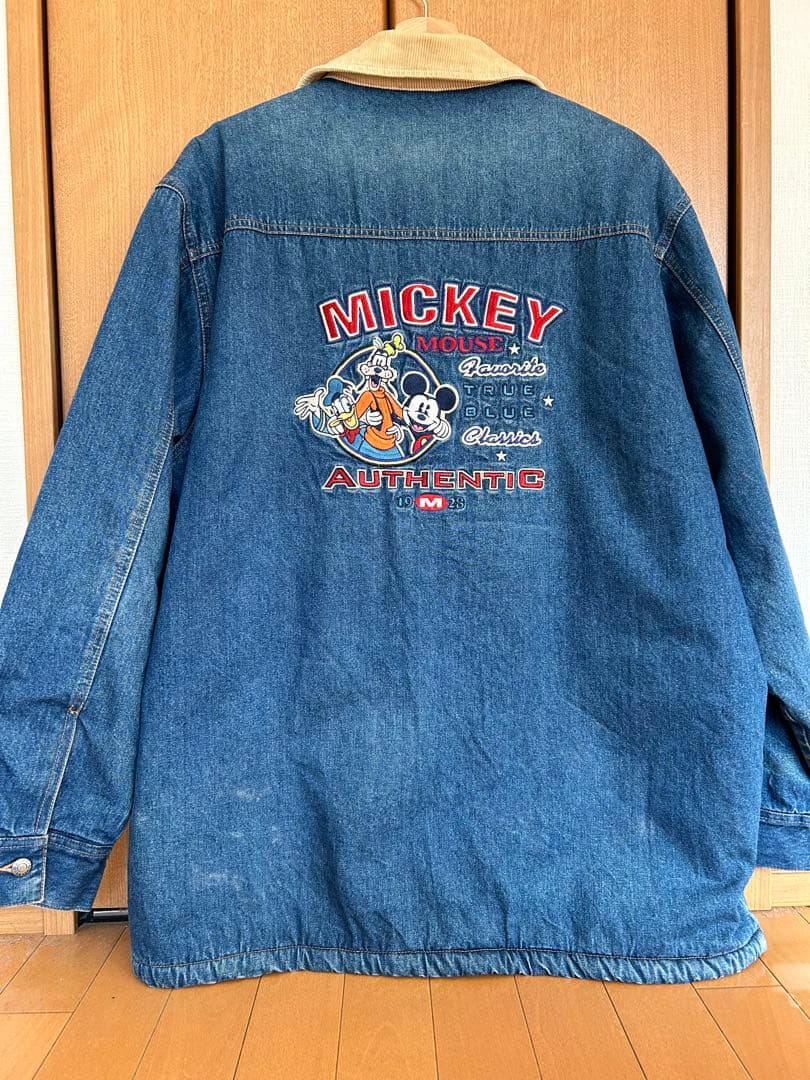 90’sDisney Store ミッキーマウス デニム　ジャケットヴィンテージ