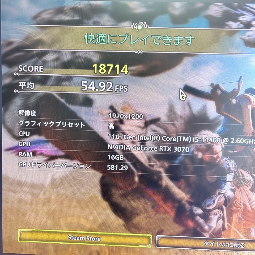 ゲーミングPC i5 11400 RTX3070 ガレリア 無線LAN、BT内蔵