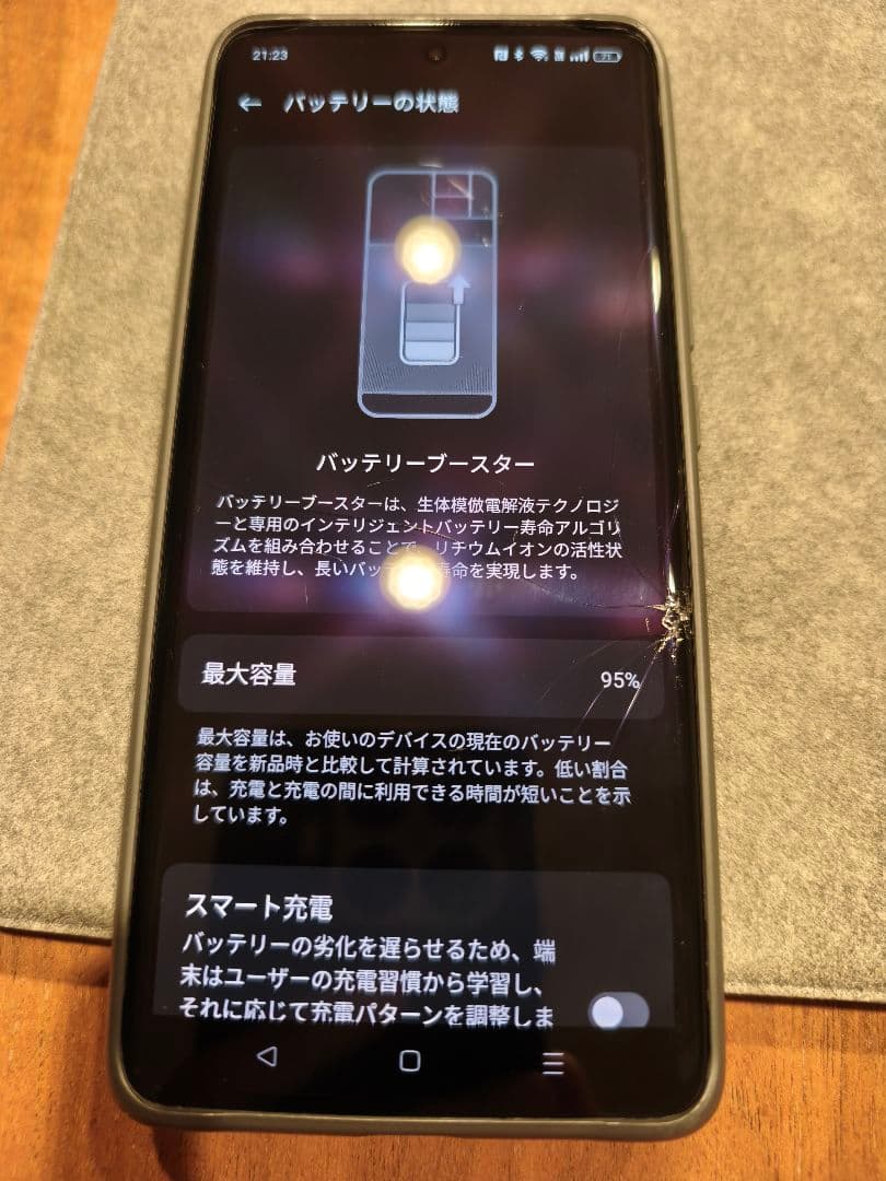 OPPO Reno 10 Pro グレー 充電器、箱付き 画面割れあり