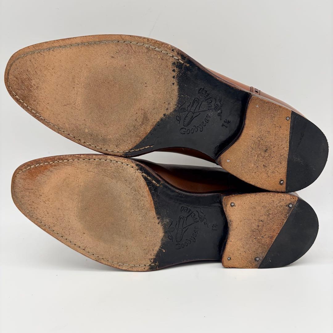 【美品】ジャランスリウァヤ ストレートチップ 26cm ブラウン 内羽根 革靴