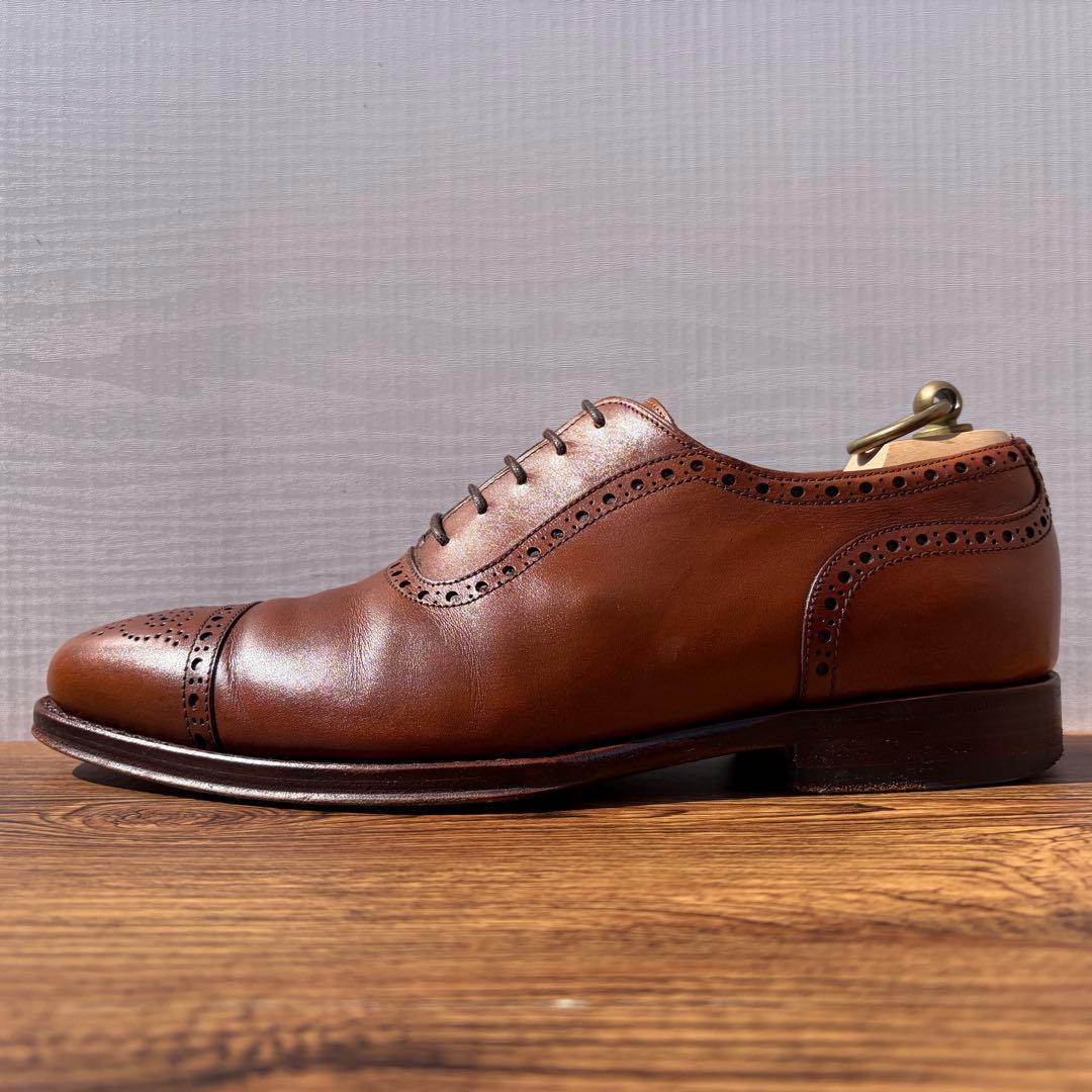 【美品】ジャランスリウァヤ ストレートチップ 26cm ブラウン 内羽根 革靴