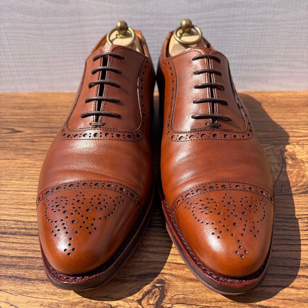 【美品】ジャランスリウァヤ ストレートチップ 26cm ブラウン 内羽根 革靴