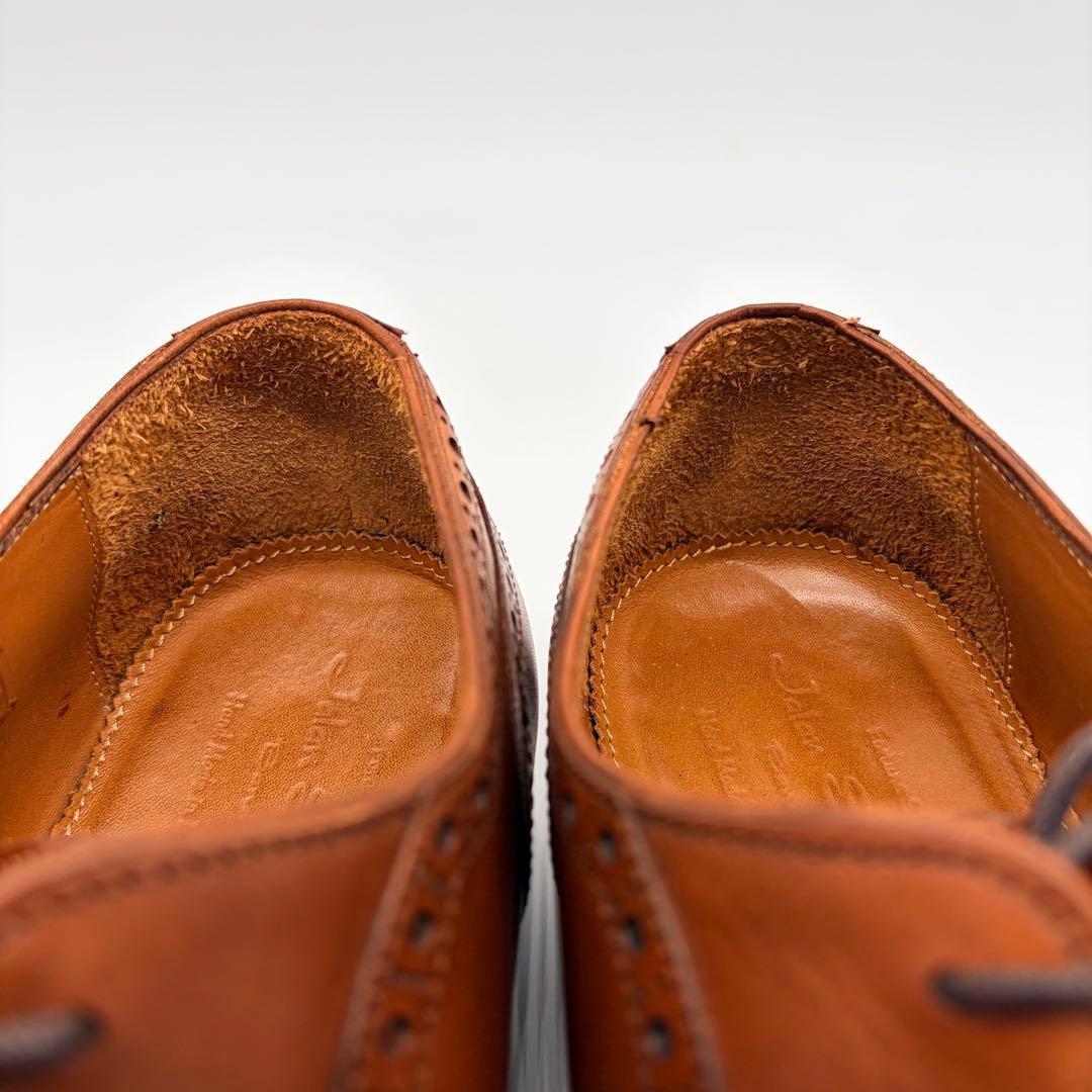 【美品】ジャランスリウァヤ ストレートチップ 26cm ブラウン 内羽根 革靴