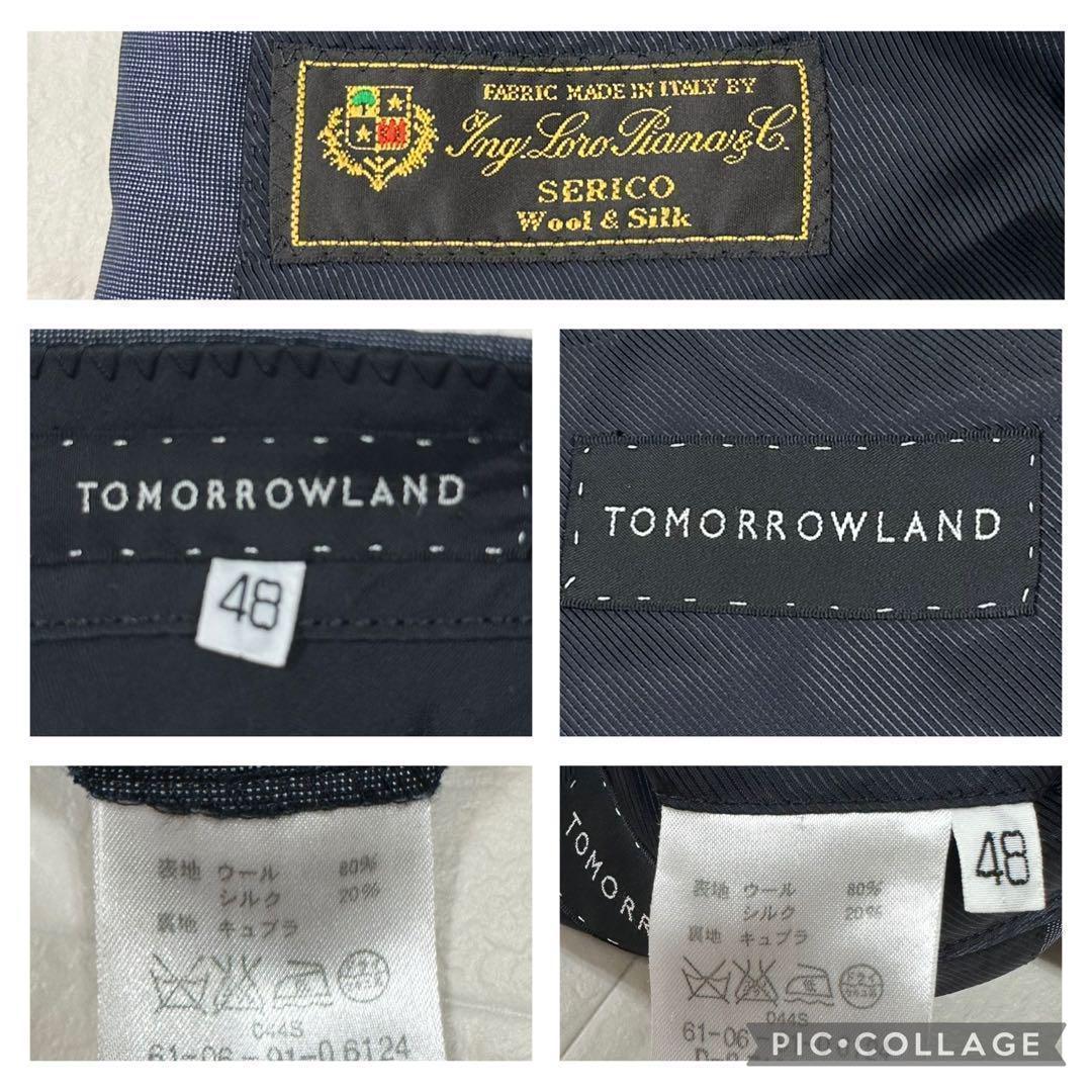 【美品】TOMORROWLAND✖︎ロロピアーナ　シルク ネイビー　L相当