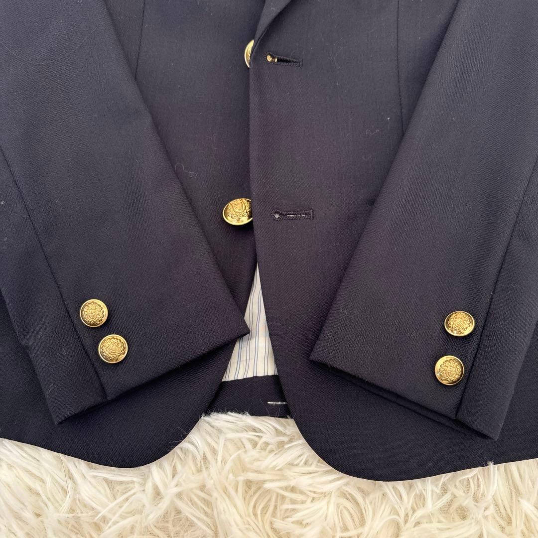 グリーンレーベル子供キッズセットアップスーツ４点 金ボタン紺ブレザーセレモニー