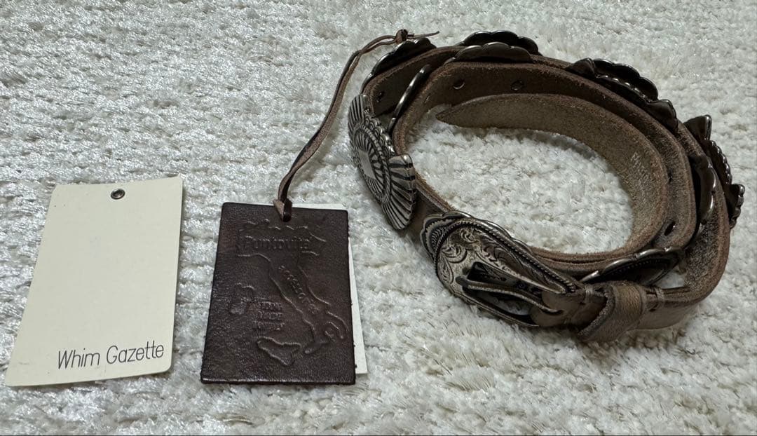 未使用Whim Gazette コンチョベルト　レザーベルト
