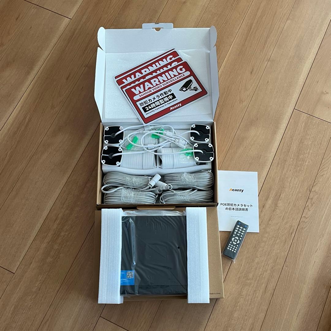 Aeazzy 防犯カメラ 4台 4K 8CH 2TB防犯システム