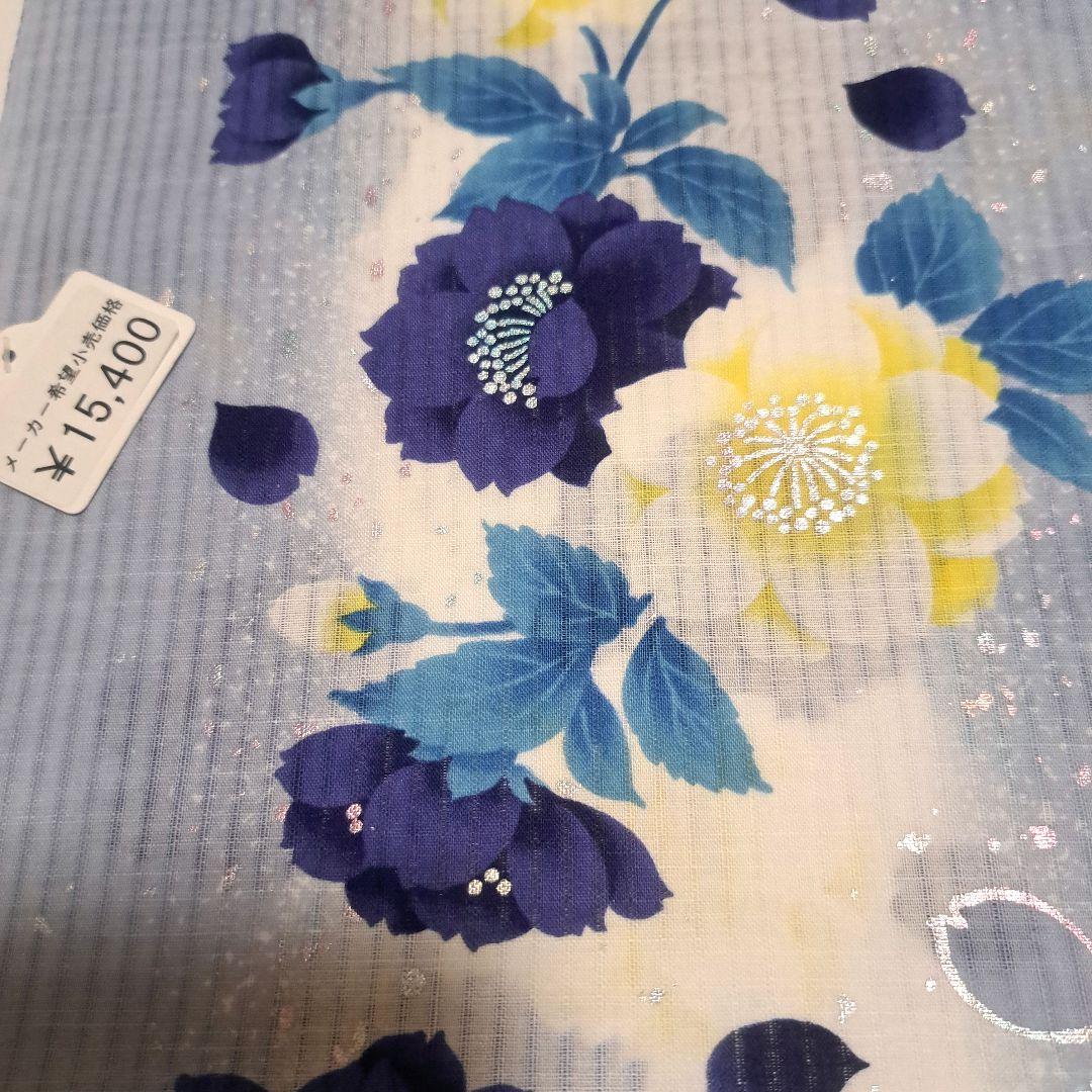 No.5200　浴衣　綿絽　着物　反物　新品未使用