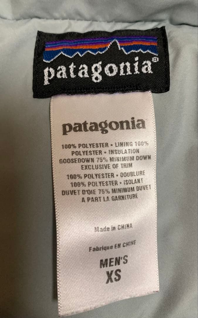 美品　廃番　パタゴニア　スリングショット ダウンベスト　ネイビー/ブルー　F9