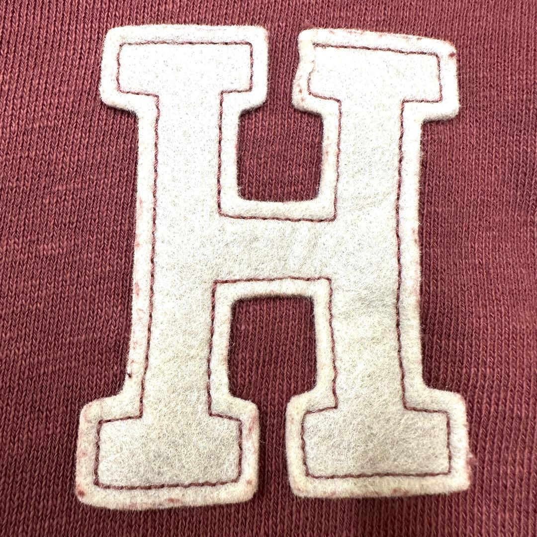 45R パーカー HERITAGE 裏毛フーディー アイランドワッペン ボルドー