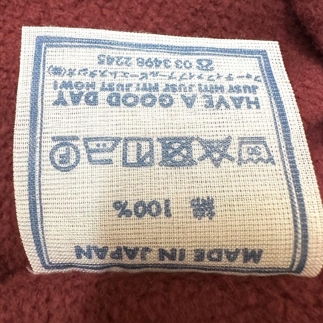 45R パーカー HERITAGE 裏毛フーディー アイランドワッペン ボルドー