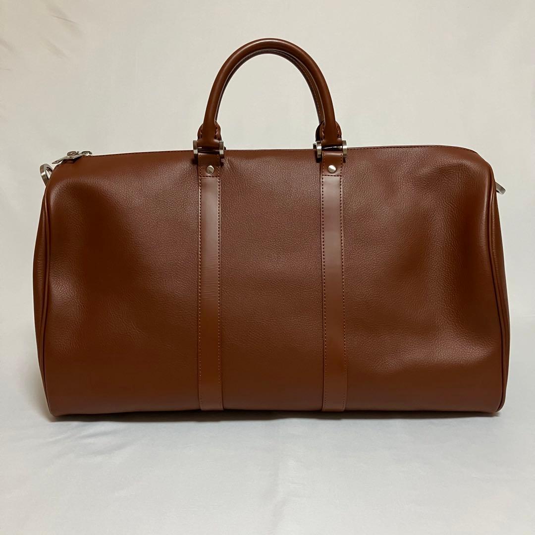 MBハイエンドトラベルバッグ　ボストンバッグ　旅行　レザー　ブラウン　2way