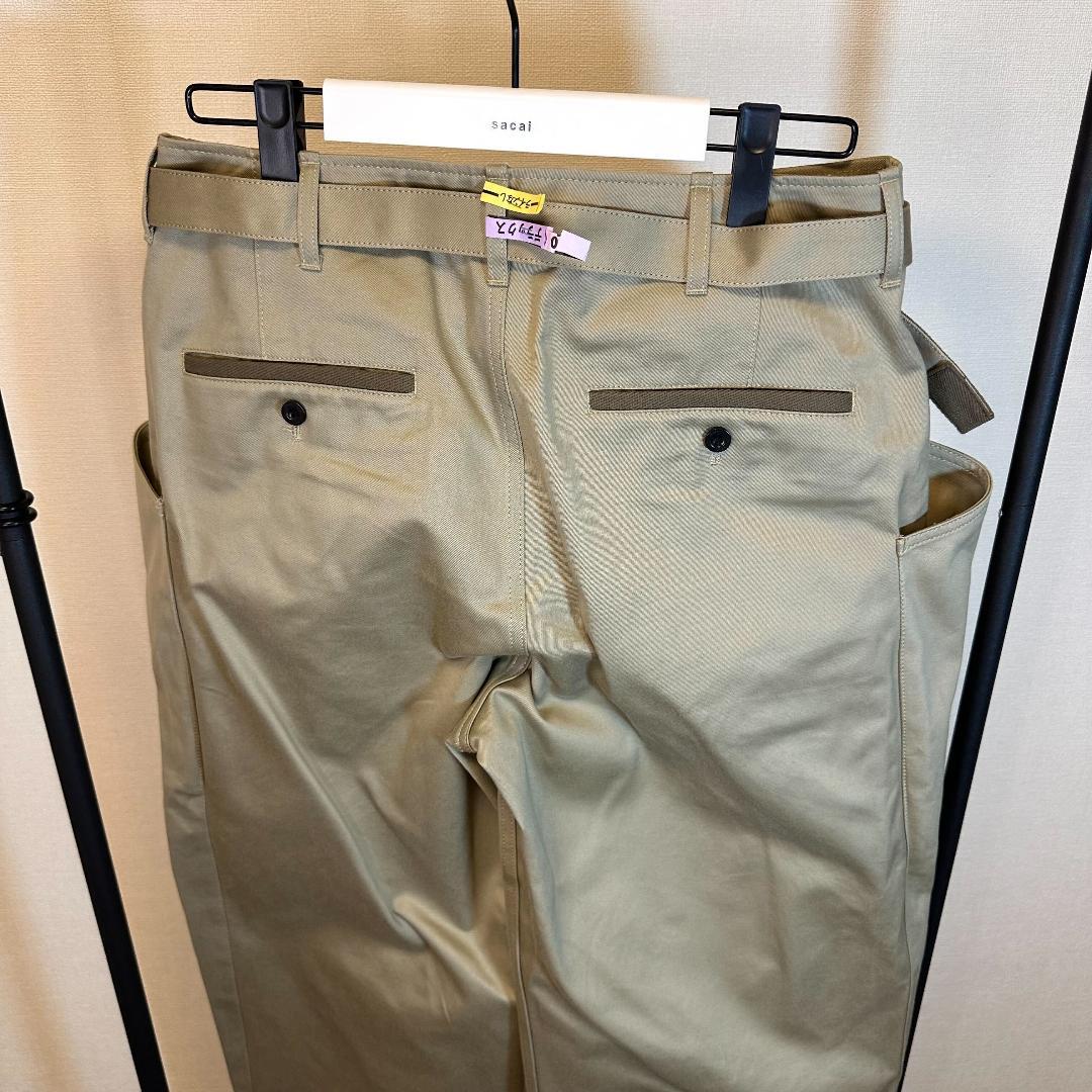 sacai サカイ 25SS コットンチノパンツ ベージュ サイズ2