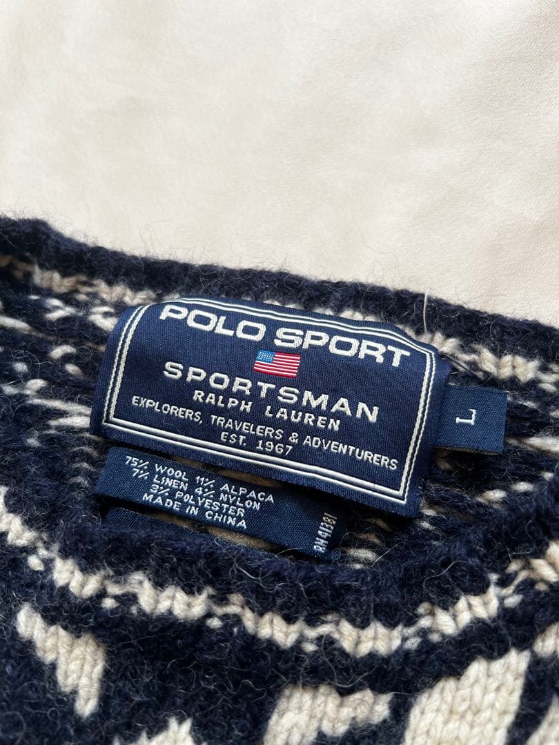 手編み ポロスポーツ ラルフローレン ノルディック ハンドニット セーター