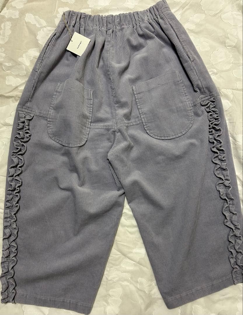 tumugu ツムグ コーデュロイフリルパンツ