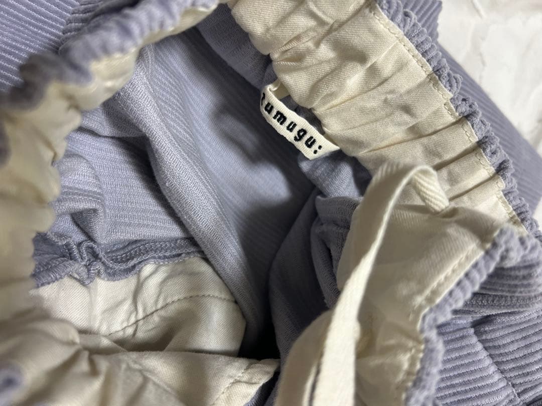 tumugu ツムグ コーデュロイフリルパンツ