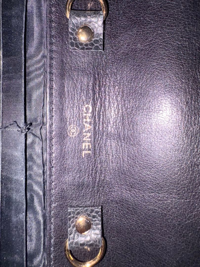 CHANEL ブラック レザー 長財布