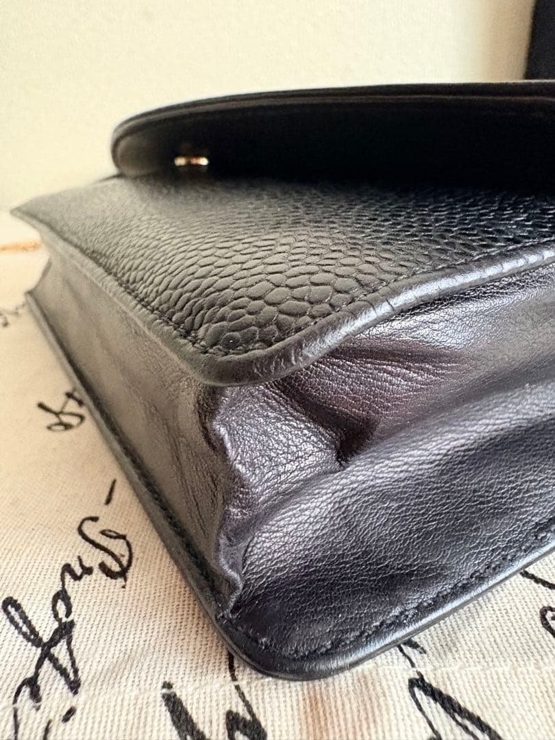 CHANEL ブラック レザー 長財布