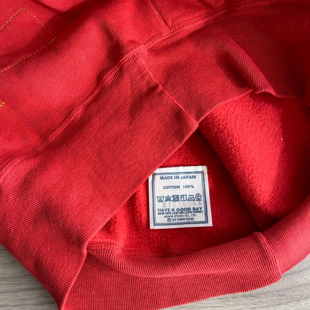 45R 裏毛の908ブルカレッジフーディ