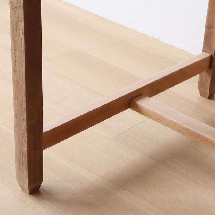 アンティーク タモ材 無塗装 片袖机 レトロ 無垢材 デスク 古家具