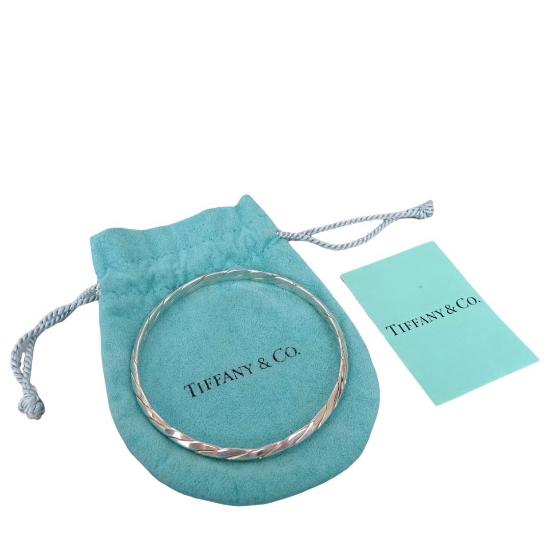 本物美品■ティファニー■ツイスト バングル ブレスレット/スターリンシルバー