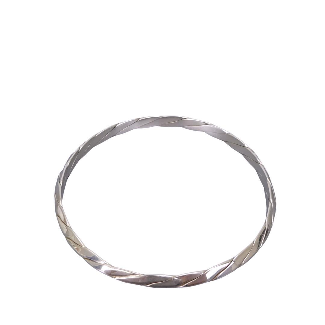 本物美品■ティファニー■ツイスト バングル ブレスレット/スターリンシルバー