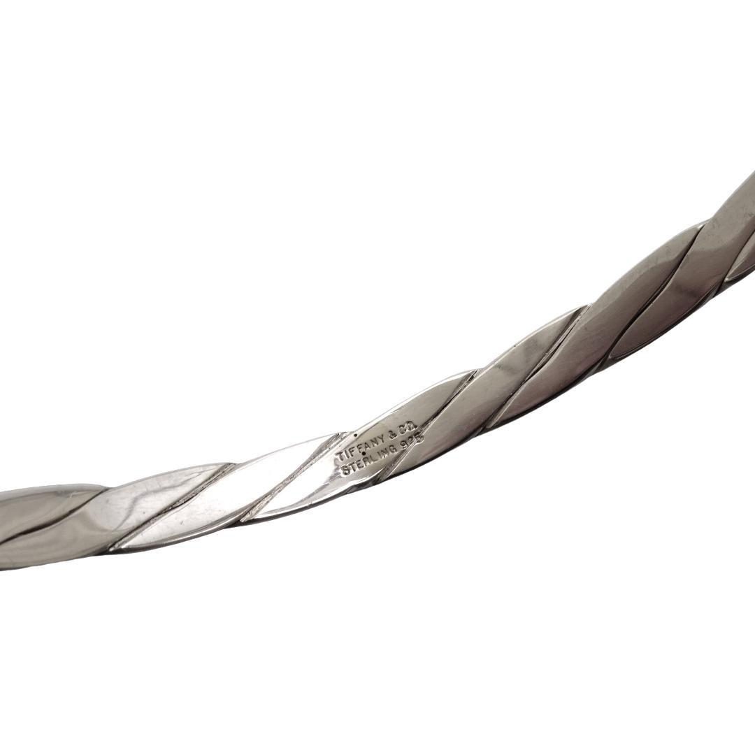 本物美品■ティファニー■ツイスト バングル ブレスレット/スターリンシルバー
